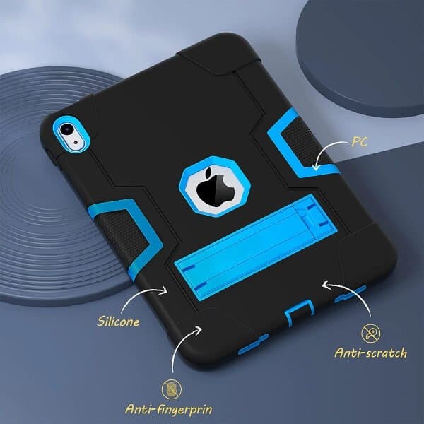 Apple iPad 10th Gen 10.9 inch 2022 Hybrid Fancy Shockproof Heavy Duty Kickstand Case Cover (Navy Blue) Apple iPad 10th Gen 10.9 inch 2022 Hybrid Fancy Shockproof Heavy Duty Kickstand Case Cover (Navy Blue)
